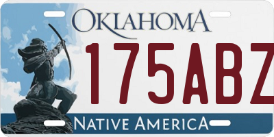 OK license plate 175ABZ