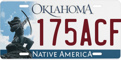 OK license plate 175ACF