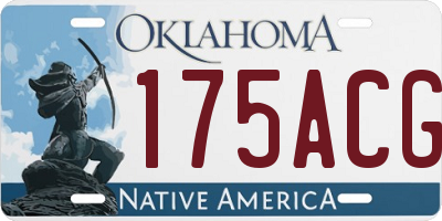 OK license plate 175ACG
