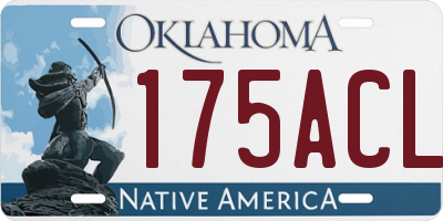 OK license plate 175ACL