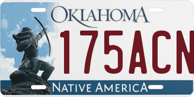 OK license plate 175ACN