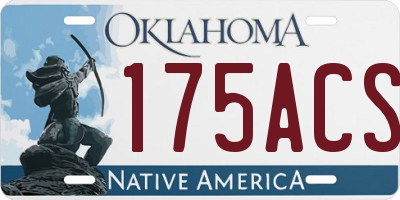 OK license plate 175ACS