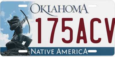 OK license plate 175ACV