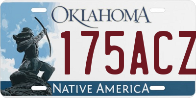 OK license plate 175ACZ