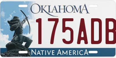 OK license plate 175ADB