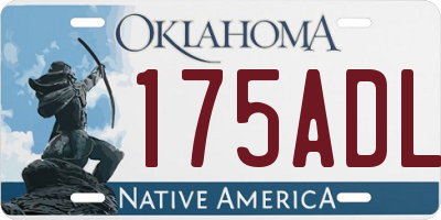 OK license plate 175ADL
