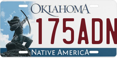 OK license plate 175ADN