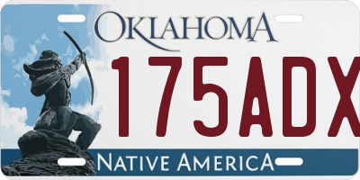 OK license plate 175ADX