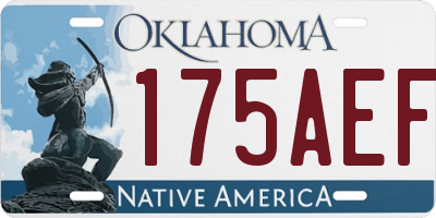 OK license plate 175AEF