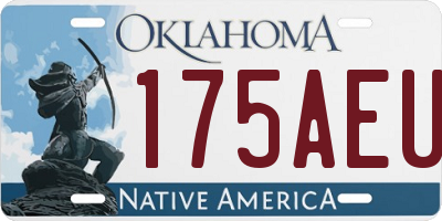 OK license plate 175AEU