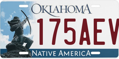 OK license plate 175AEV