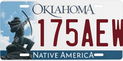 OK license plate 175AEW
