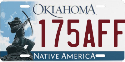 OK license plate 175AFF