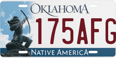 OK license plate 175AFG