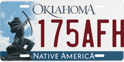 OK license plate 175AFH