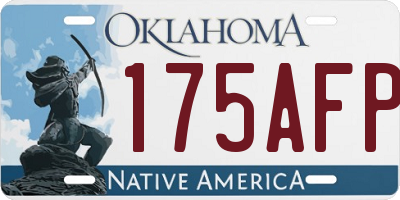 OK license plate 175AFP