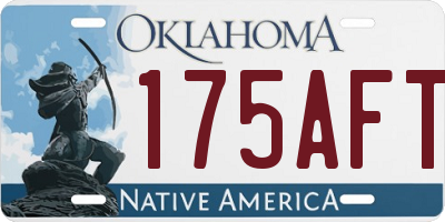 OK license plate 175AFT