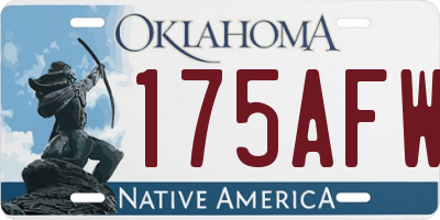 OK license plate 175AFW