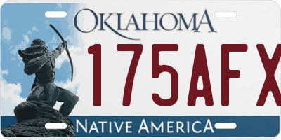 OK license plate 175AFX