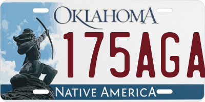 OK license plate 175AGA
