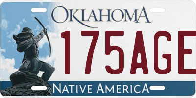OK license plate 175AGE