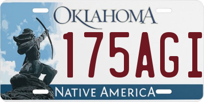 OK license plate 175AGI
