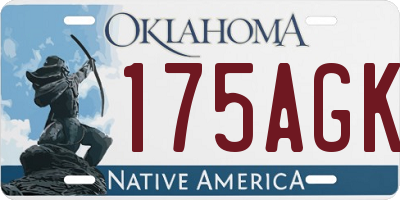 OK license plate 175AGK