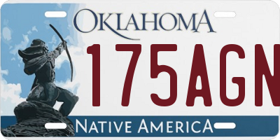 OK license plate 175AGN