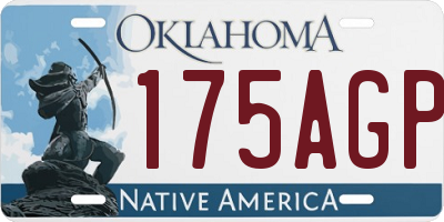 OK license plate 175AGP