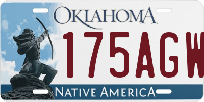 OK license plate 175AGW