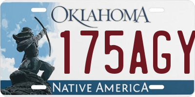 OK license plate 175AGY