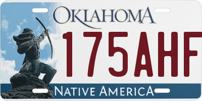 OK license plate 175AHF