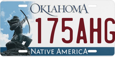 OK license plate 175AHG
