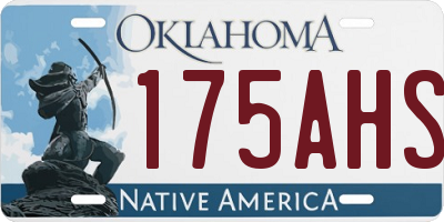 OK license plate 175AHS