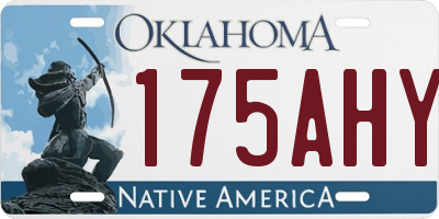 OK license plate 175AHY