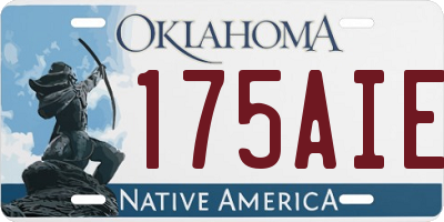 OK license plate 175AIE