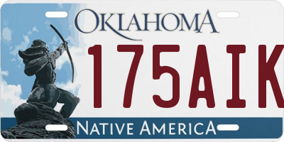 OK license plate 175AIK