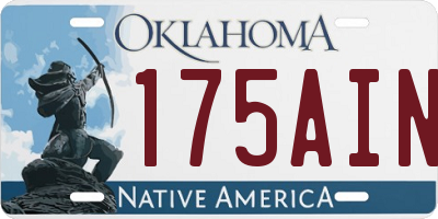 OK license plate 175AIN