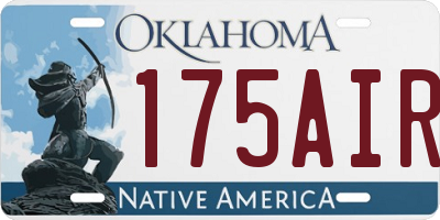 OK license plate 175AIR