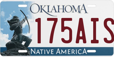 OK license plate 175AIS