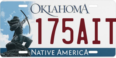 OK license plate 175AIT