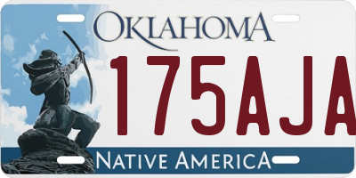 OK license plate 175AJA