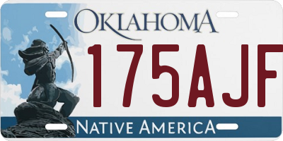 OK license plate 175AJF