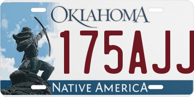 OK license plate 175AJJ