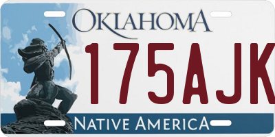 OK license plate 175AJK