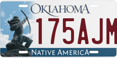 OK license plate 175AJM