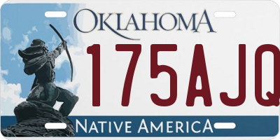 OK license plate 175AJQ