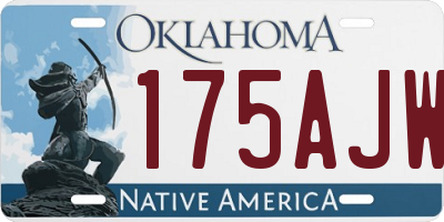 OK license plate 175AJW