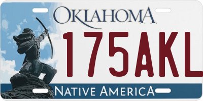 OK license plate 175AKL