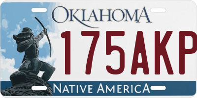 OK license plate 175AKP